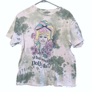 What‎ would Dolly Do? Graphic Crewneck Tee Tie Dye